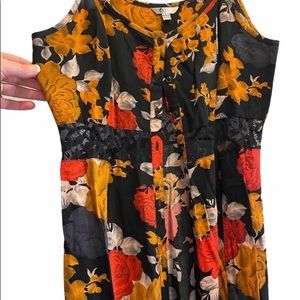 Volcom floral button up dress